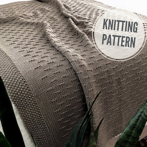 Blanket KNITTING PATTERN / Stay on the Ridge / Baby / Throw / Afghan / Knit / Gift / Wedding / Quick / Easy / PDF Instant Download