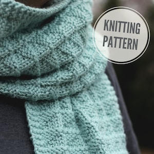 Scarf KNITTING PATTERN / These Days / Winter Scarf Knitting Pattern for Women / Reversible Wrap Shawl Knit Pattern / Scarf Knitting for Men image 1