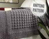KNITTING PATTERN Over the Rooftops Blanket Throw Afghan Knit Gift Wedding Baby Quick Easy PDF Instant Download