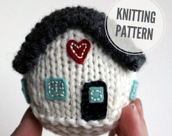 Knitting Pattern / Digital Download / Little House / New Home / First Home / Wedding Gift / Knit Tutorial / PDF instant download