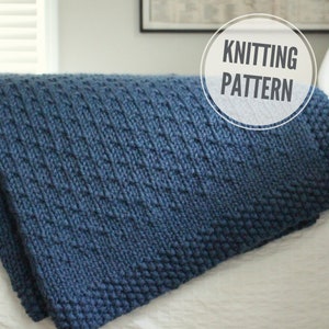 Blanket KNITTING PATTERN / Winter Dance / Afghan Knitting Pattern / Cozy Throw Knit Pattern for Super Bulky #6 Weight Yarn