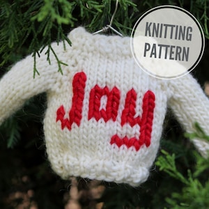 Knitting PATTERN / Christmas Ornament Mini Sweater / Knit Ornament Pattern / Gift Knitting Pattern / Holiday Knitting Pattern