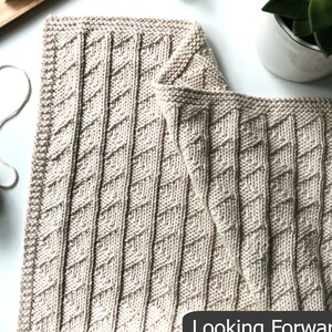 Blanket KNITTING PATTERN / Looking Forward / Baby / Throw / Afghan / Knit / Gift / Wedding / Quick / Easy / PDF Instant Download image 4