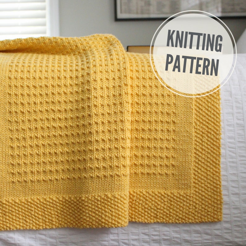 Blanket KNITTING PATTERN / Making Plans / Baby / Throw / Etsy