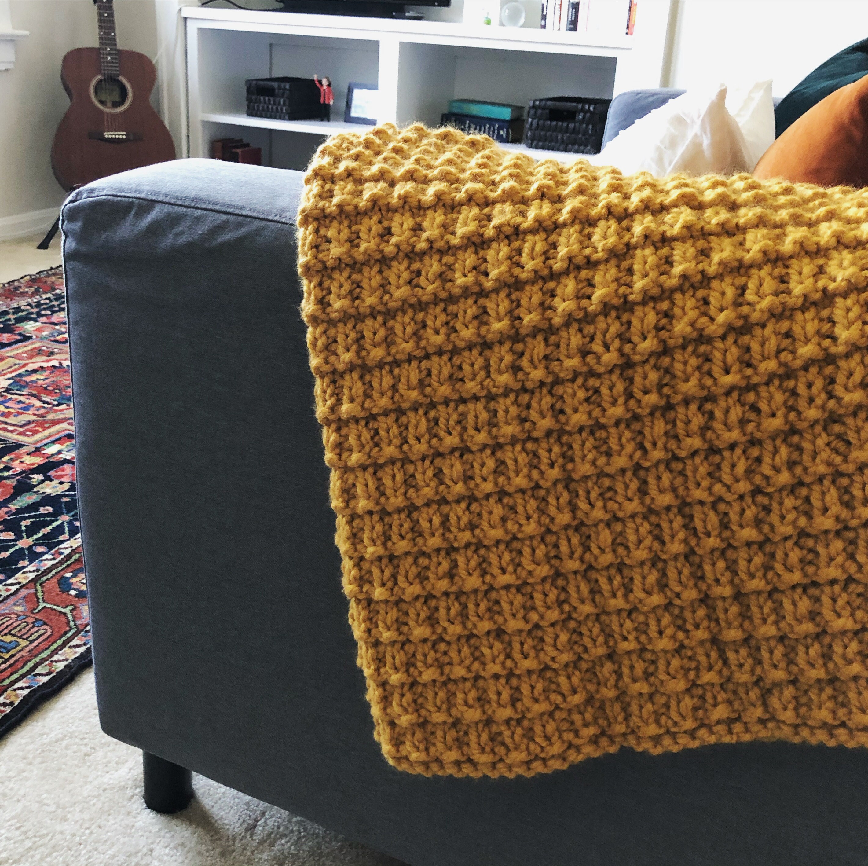 Blanket Scarf KNITTING PATTERN / Game Time / Chunky Knitting Etsy