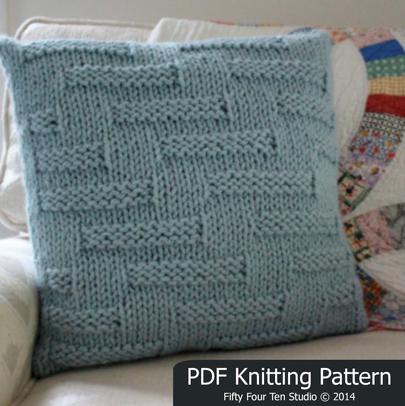 KNITTING PATTERN / Pillow / Cushion / Quick & Easy Knit / Etsy
