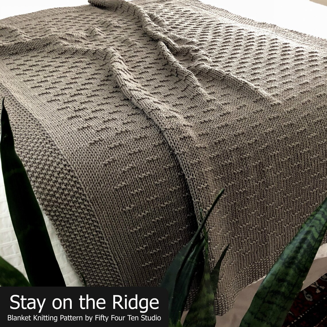 Blanket KNITTING PATTERN / Stay on the Ridge / Easy to Knit Etsy Italia