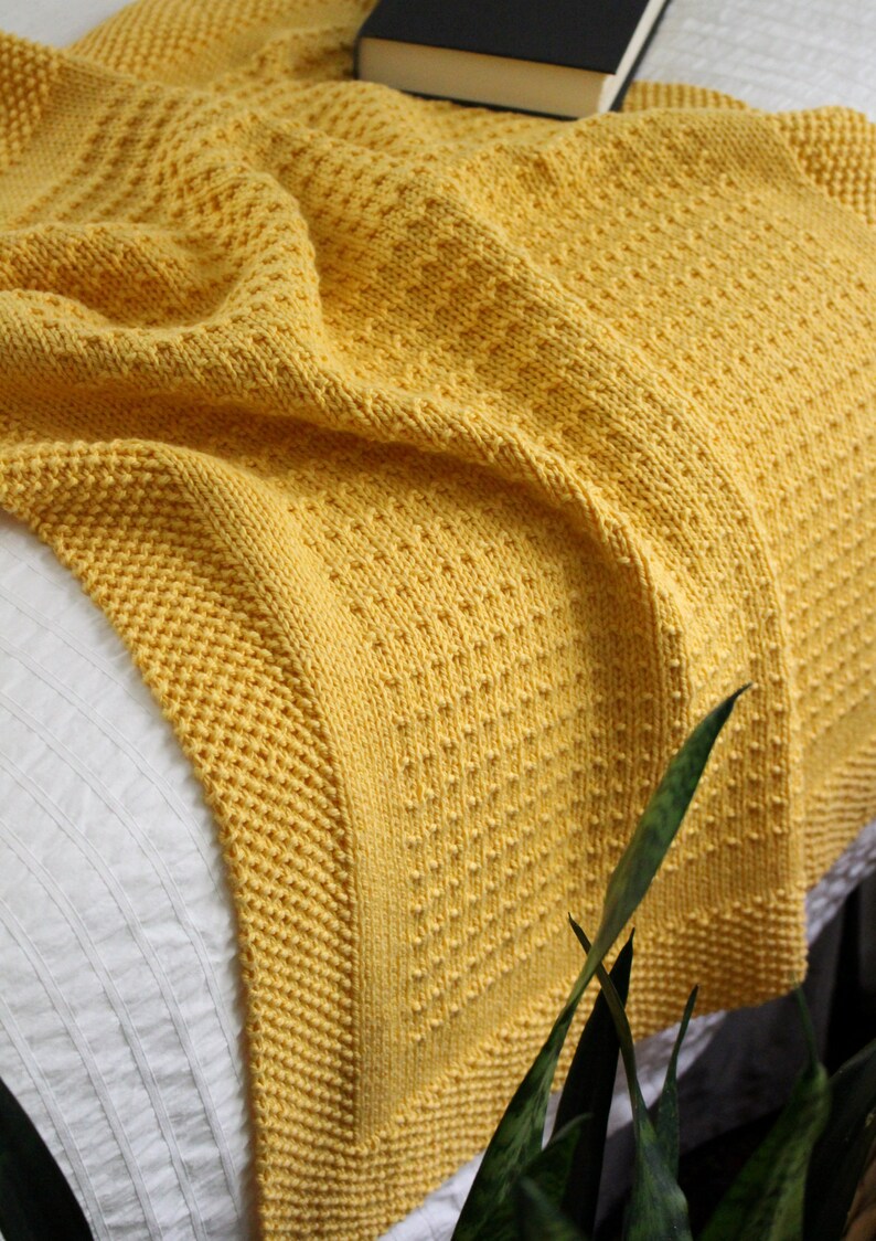 Blanket KNITTING PATTERN / Making Plans / Baby / Throw / Etsy