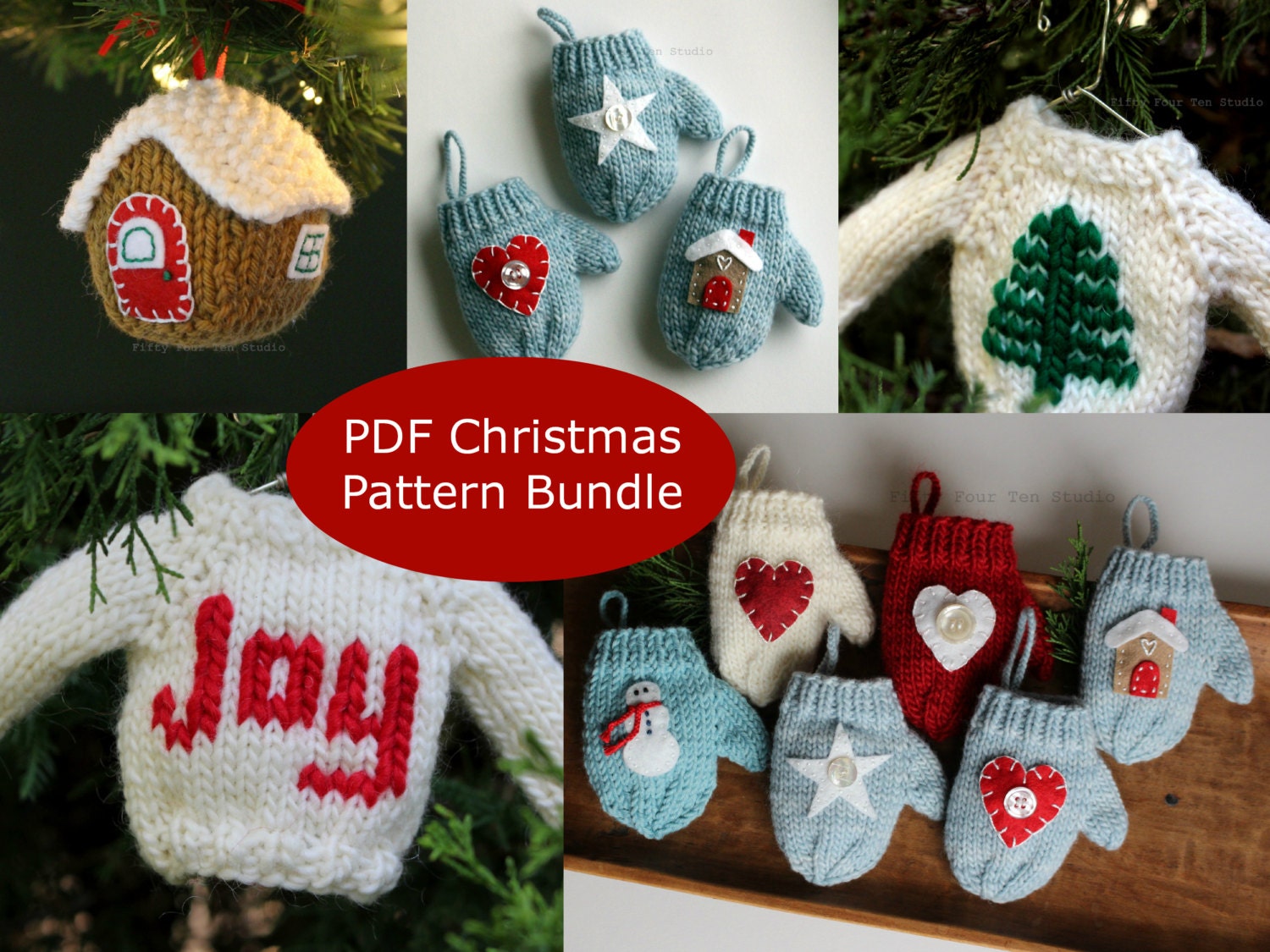 Christmas Knitting PATTERN / Knit Pattern Bundle / PDF instant Etsy