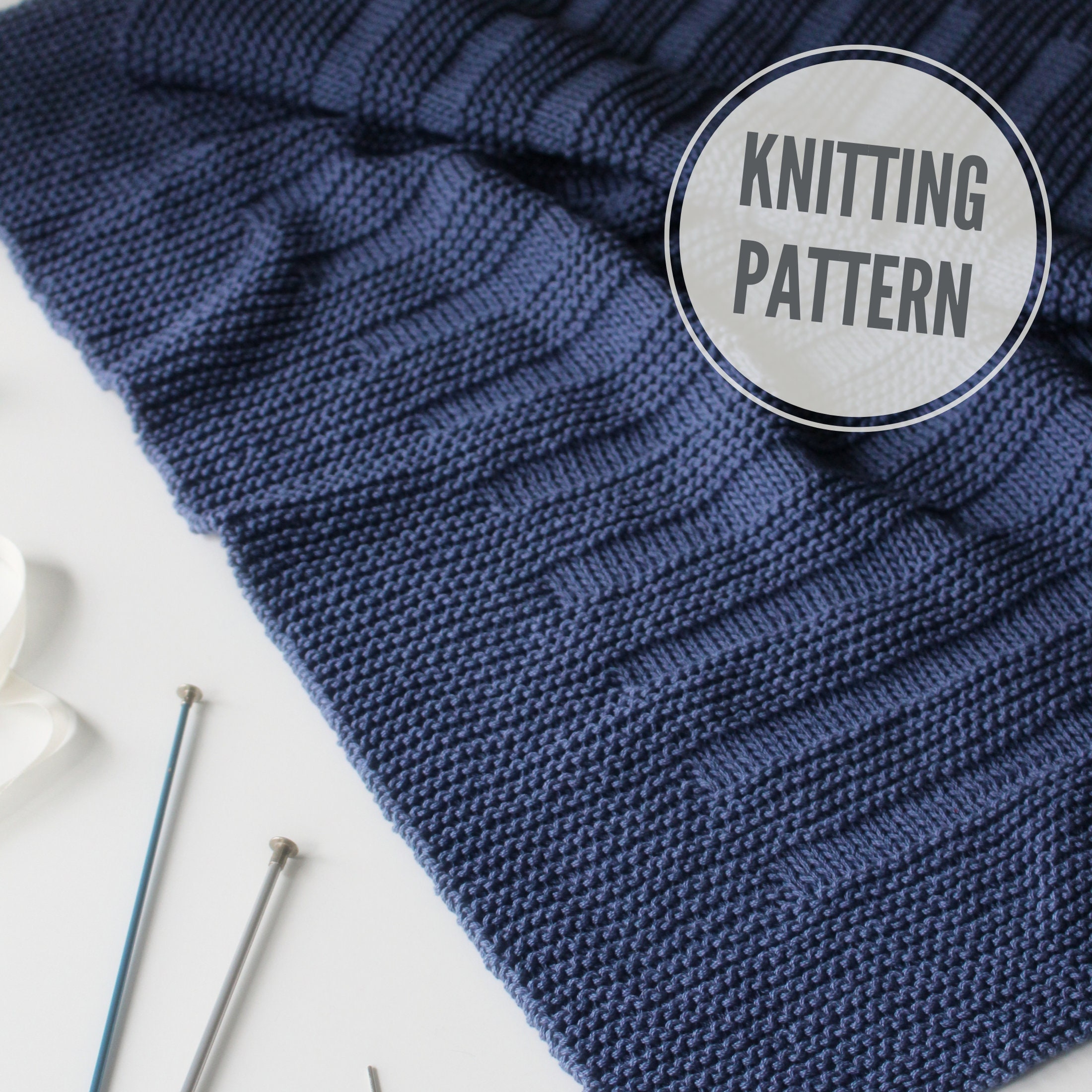 KNITTING PATTERN / Blanket / Summer Sidewalk / Baby / Throw / Afghan …