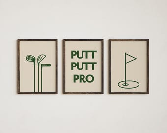 Golf Wall Art Set | Minimalist Nursery Decor (Digital Download)