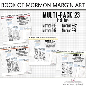 Book of Mormon Journaling Margin Art / Tip-in Multi Pack 23 DIGITAL DOWNLOAD