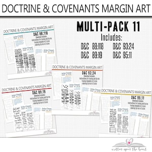 Doctrine & Covenants Journaling Margin Art / Tip in digital download Multi Pack 11