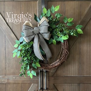 Eucalyptus Wreath, Greenery Wreath, Year Round Wreath, Spring Wreath, Summer Wreath, Farmhouse Wreath, Front Door Wreath, Everyday Wreath