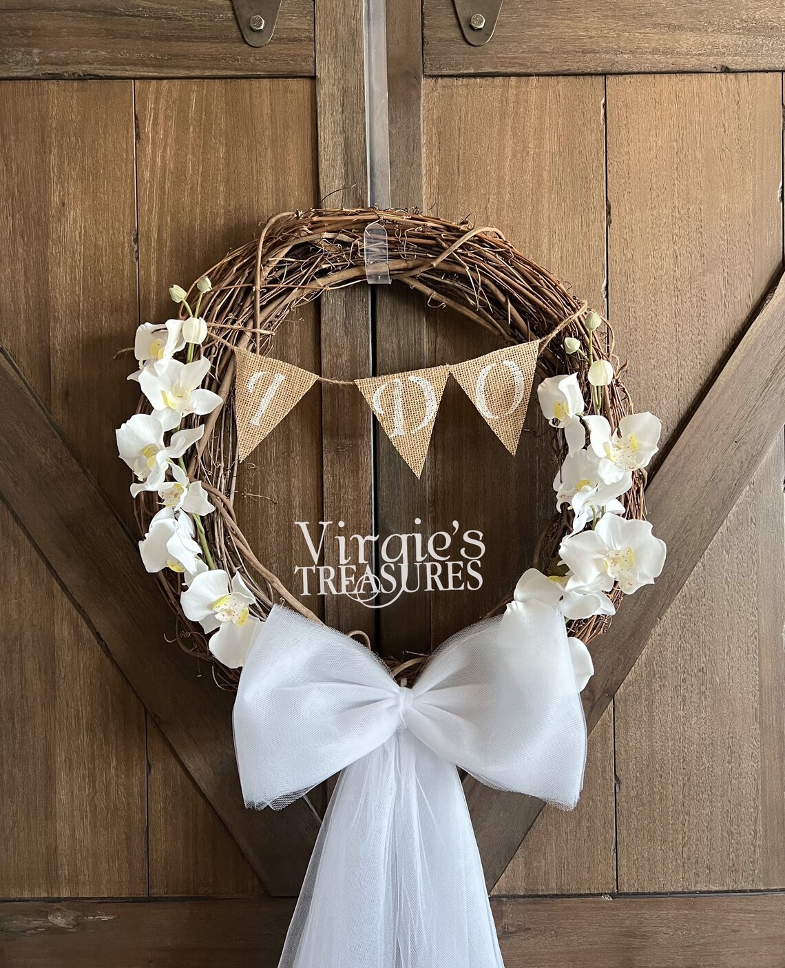 Bridal Shower Wreath Orchid Wreath Wedding Shower Wreath Etsy