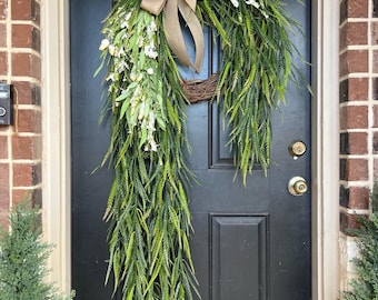 Saw Grass Wreath / Greenery Wreath / Summer Grapevine Wreath / Spring Wreath / Everyday Wreath / Front Door Wreath / Mother’s Day Gift