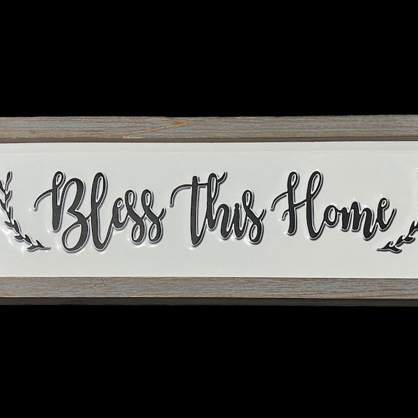 Bless This Home Sign / Home Decor / Tabletop Wood Sign / Decorative Accent Sign / Entryway Table Sign / Coffee Table Decor