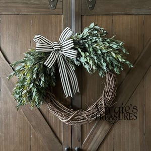 Ruscus Wreath, Greenery Wreath, Spring Wreath, Summer Wreath, Farmhouse Wreath, Front Door Wreath, Everyday Wreath