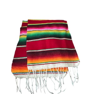 Serape / Serape Table Decor / Serape Cochero / Serape Blanket / Fiesta Serape Textile Fabric / Fiesta Tablecloth 56X24 / Colors Vary