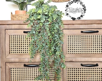 Hanging Eucalyptus Greenery-Artificial Eucalyptus Greenery-Eucalyptus Bush-Shelf Greenery Bush-Bookcase Greenery-Vase Plastic Greenery