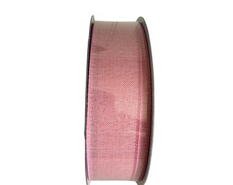 Pink Ribbon, 1.5” X 50 yards Pink Wired Ribbon-Plaid Ribbon-Spring Wired Ribbon-Summer Ribbon