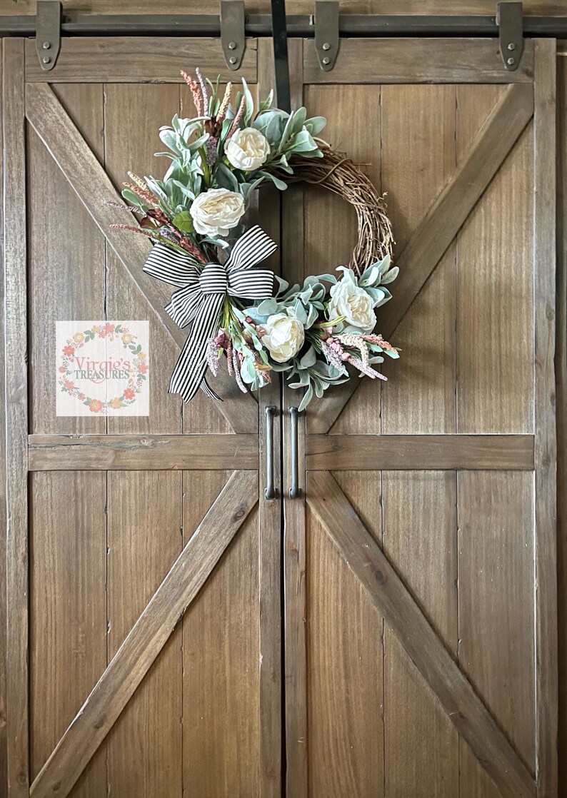 Lamb’s Ear Wreath, Front Door Wreath, Year Round Wreath, Spring Wreath ...