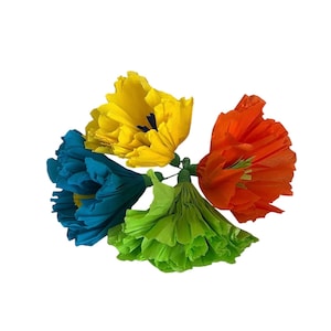 Ramo de flores de papel para fiestas / Flores de papel para fiestas / Decoraciones para puertas para fiestas / Decoración para fiestas / Flores de papel para jarrones