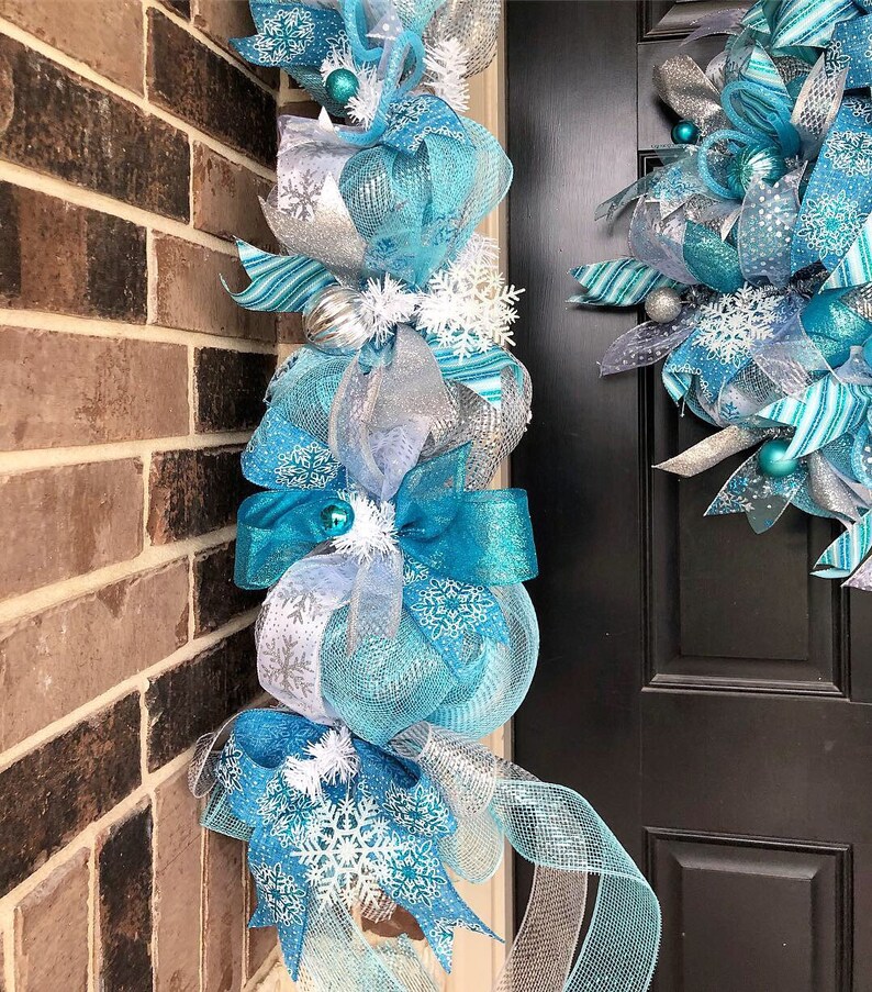 Blue and Silver Garland set Custom Premium Christmas Garland | Etsy