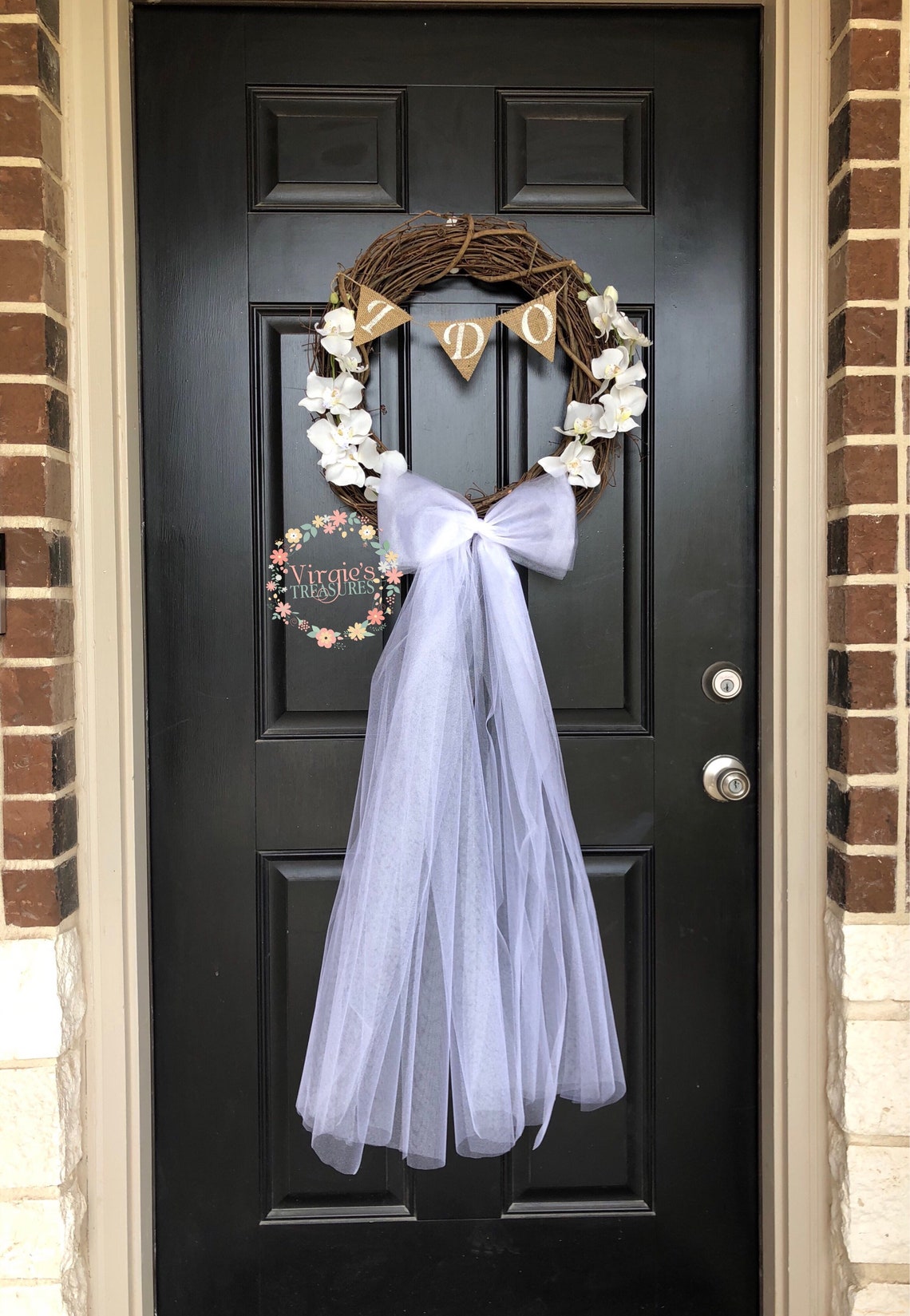 Bridal Shower Wreath Orchid Wreath Wedding Shower Wreath Etsy