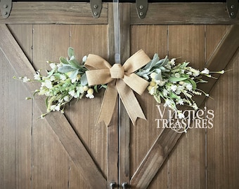 Greenery Swag, Door Swag, Wall Swag, Farmhouse Swag, Door Accent, Door Hanger Swag, Home Decor, Wall Accent, Window Decor