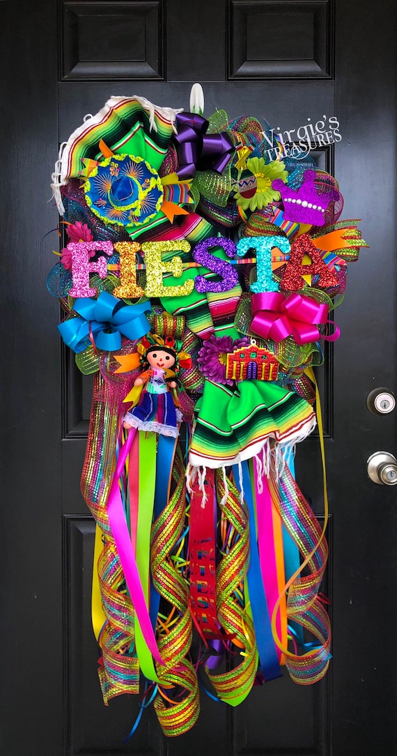 Premium Fiesta Wreath Wedding Fiesta Wreath Fiesta Wreath Etsy
