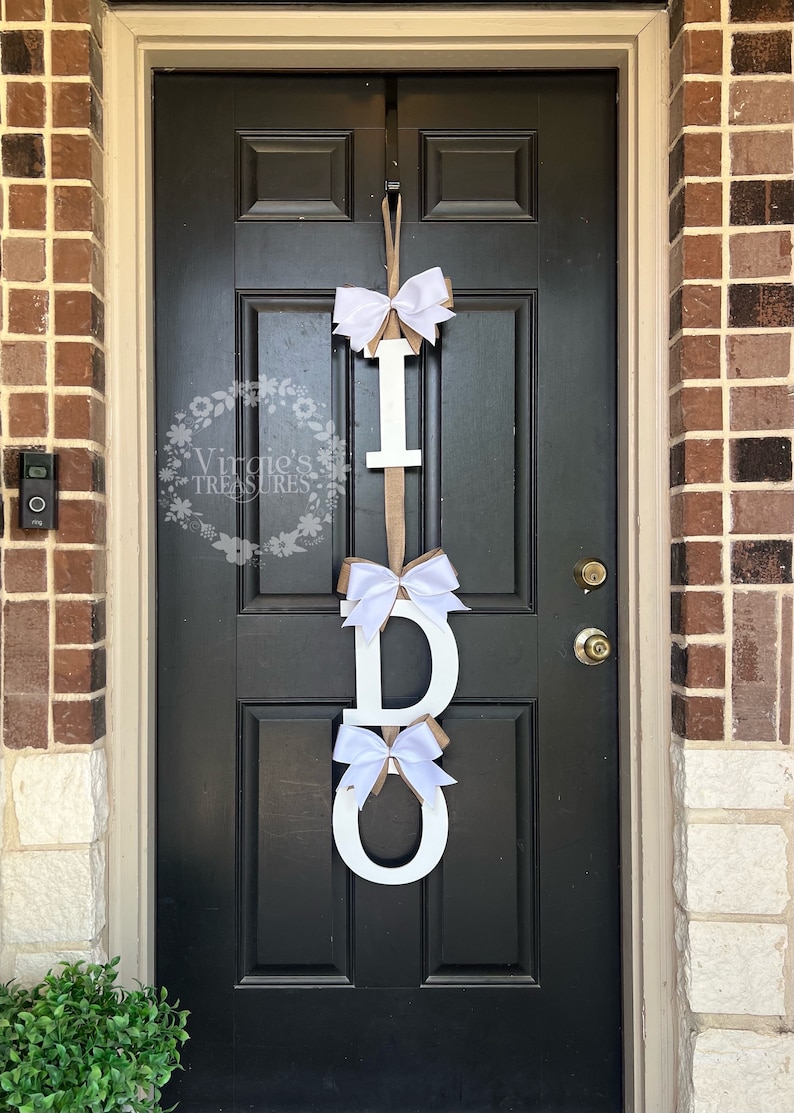 Bridal Shower Decoration, Bridal Shower Gift, I DO Bridal Shower Door Decoration-I DO Door Hanger-Wedding Keepsake-Engagement Party decor