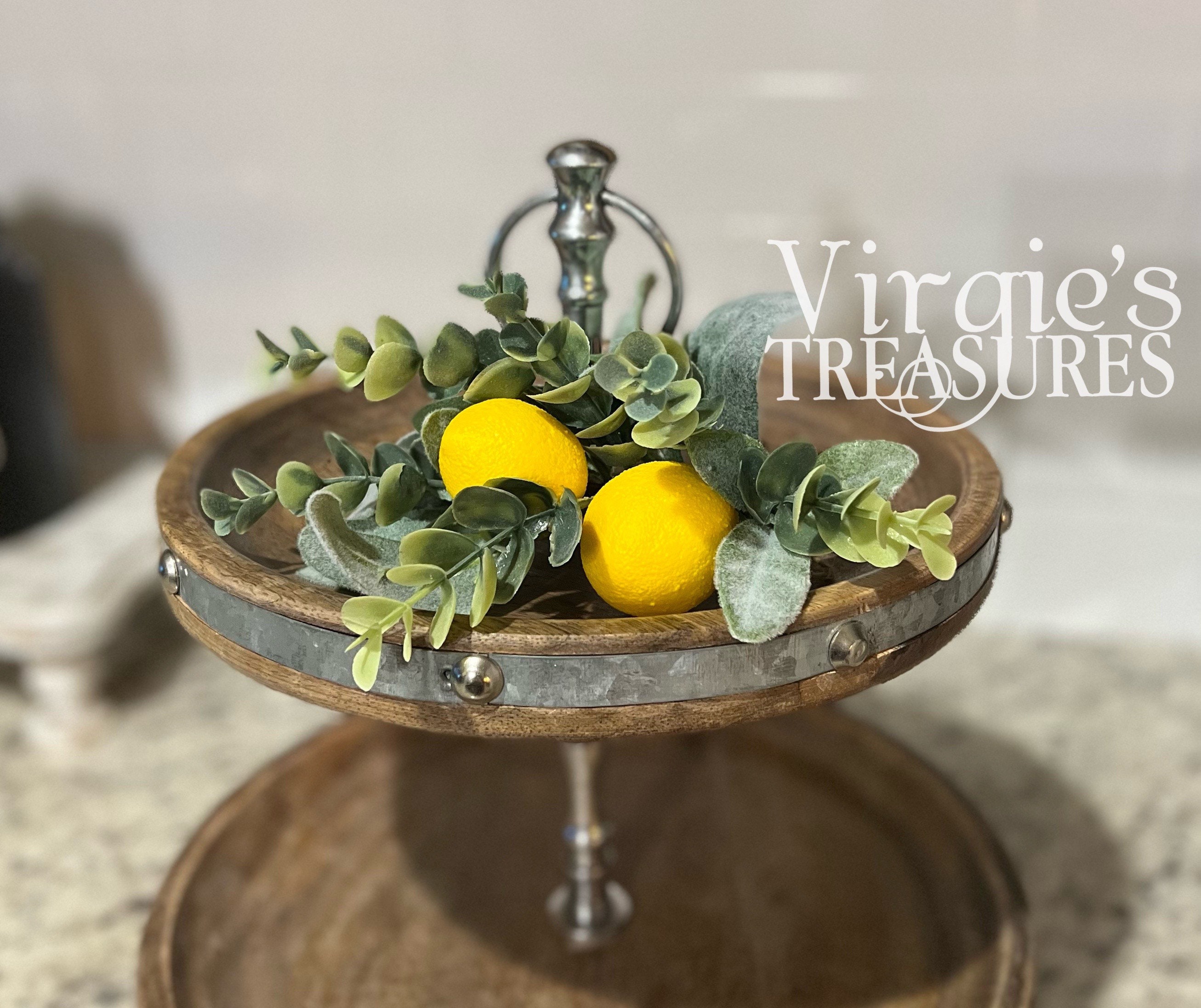 Lemon Tray Filler Tier Tray Filler Tiered Tray Decor Etsy