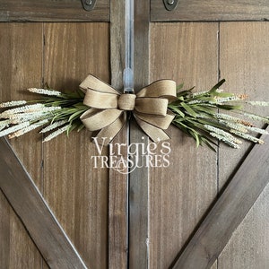 Cattail Swag, Door Swag, Wall Swag, Farmhouse Swag, Everyday Swag, Greenery Door Accent, Window Swag, Housewarming