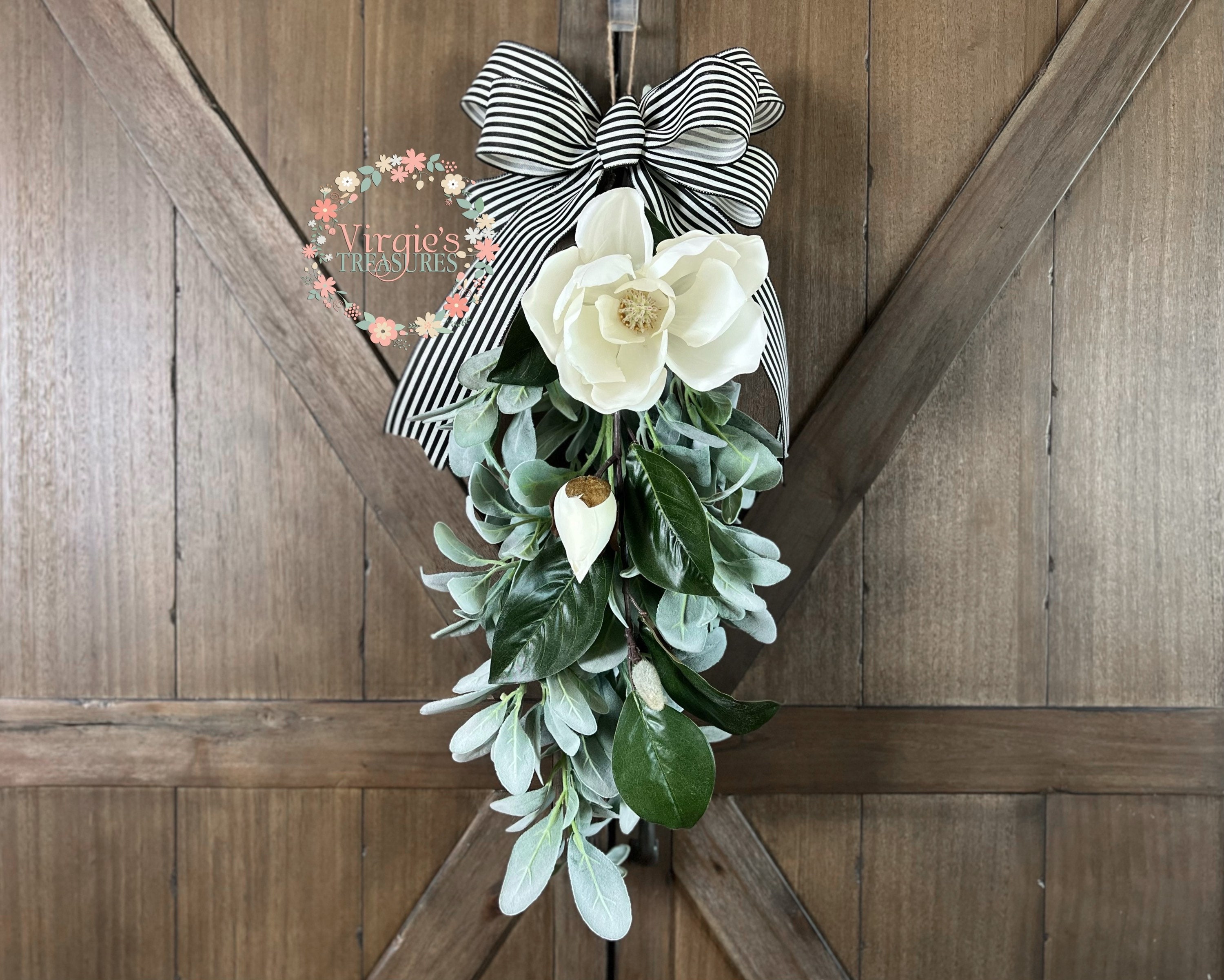 Lambs Ear & Magnolia Swag, Teardrop Swag, Southern Decor, Farmhouse Magnolia Swag, Lambs Ear Swag, All Season Swag, Floral Swag - Etsy Lambs Ear & Magnolia Swag, Teardrop Swag, Southern Decor, Farmhouse Magnolia Swag, Lambs Ear Swag, All Season Swag, Floral Swag - Etsy