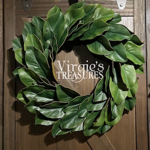 Magnolia Leaf Wreath, Magnolia Wreath, Farmhouse Wreath, Spring Wreath, Pantry Wreath, Summer Wreath, Year Round Wreath, Kitchen Wreath