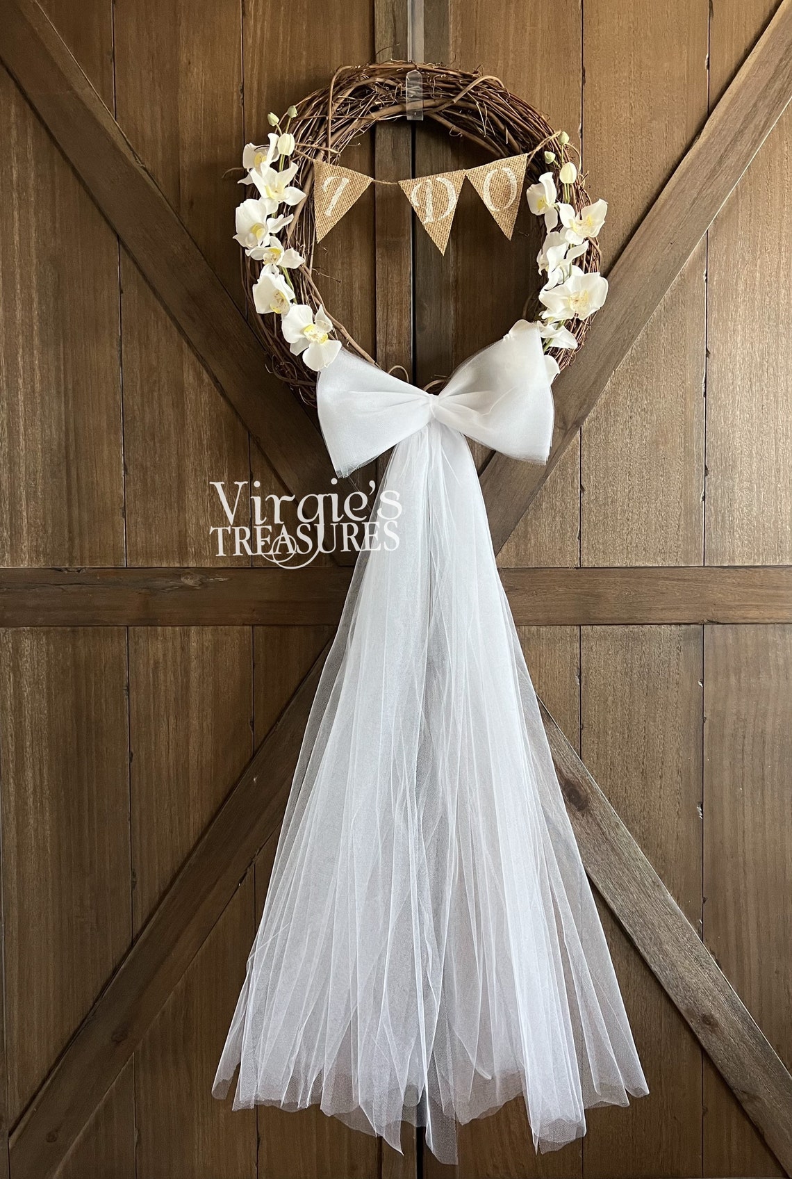 Bridal Shower Wreath Orchid Wreath Wedding Shower Wreath Etsy