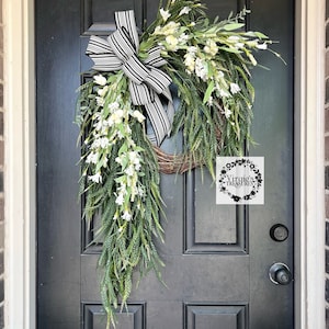 Saw Grass Wreath / Greenery Wreath / Summer Grapevine Wreath / Spring Wreath / Everyday Wreath / Front Door Wreath