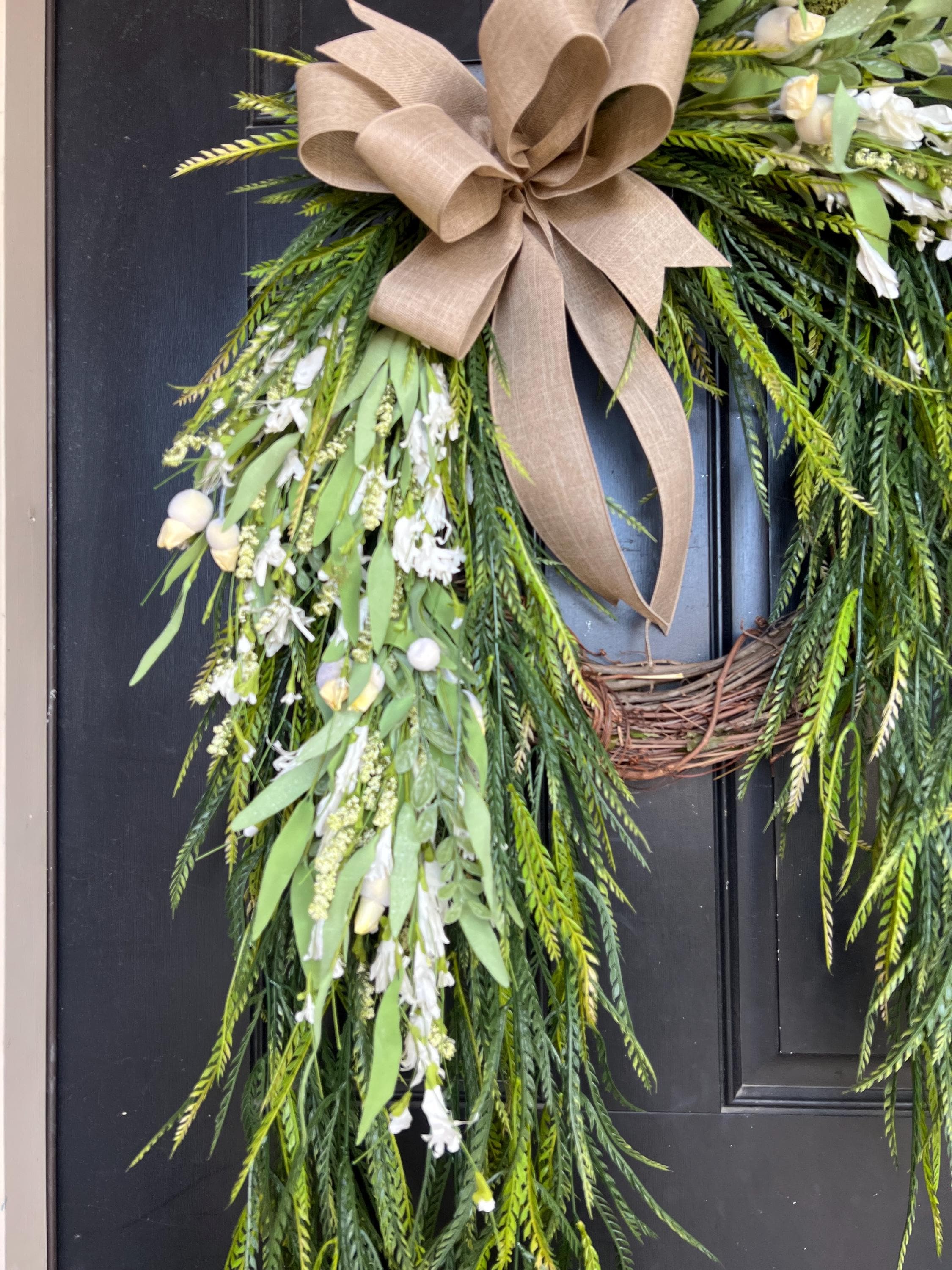 Saw Grass Wreath / Greenery Wreath / Summer Grapevine Wreath