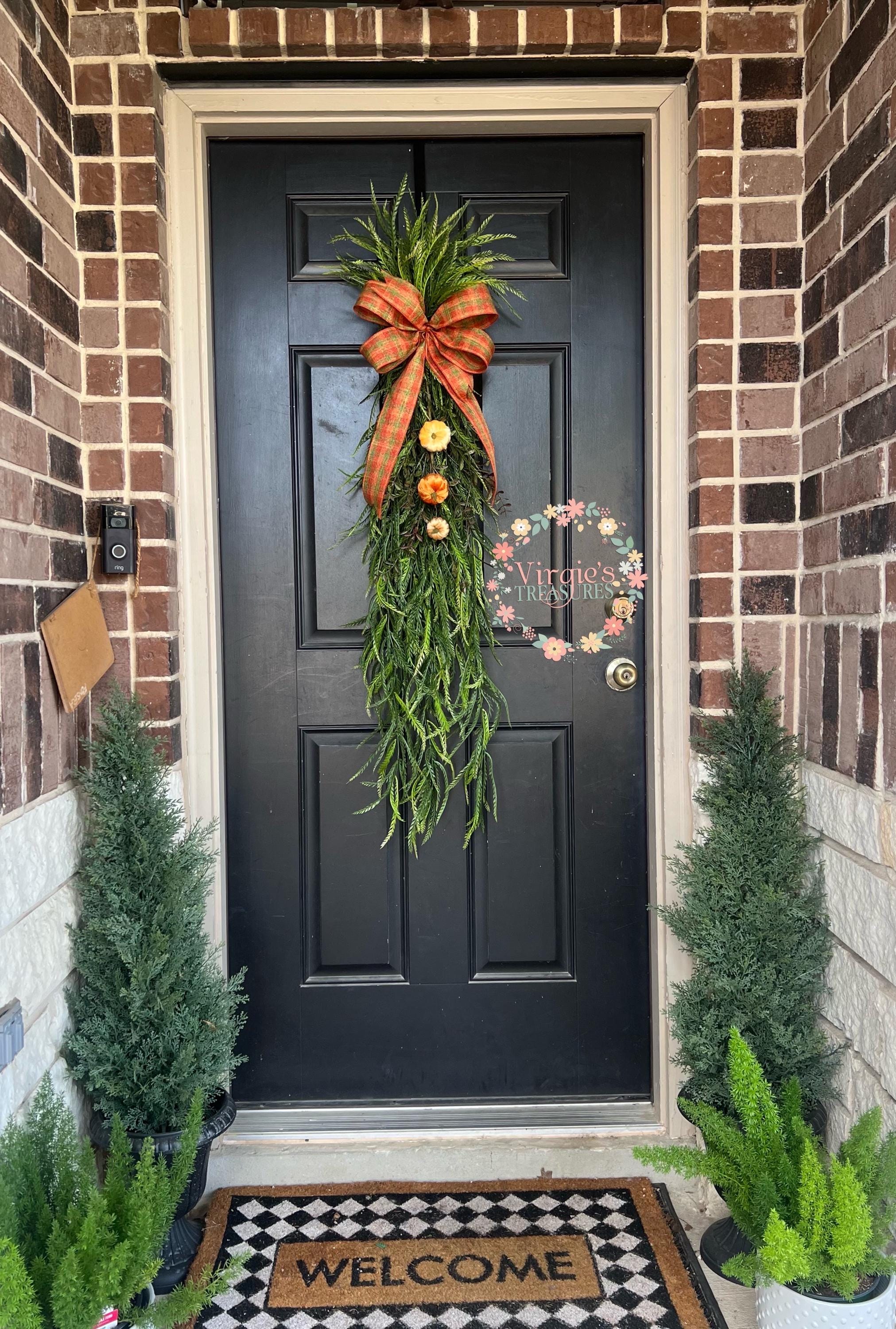 Fall Saw Grass Swag / Fall Greenery Swag / Fall Swag / Autumn Swag / Harvest Swag / Front Door Swag / Wall Decor / Pumpkin Swag