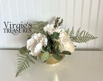 Floral Arrangement / Peony Arrangement / Table Top Centerpiece / Everyday Floral Arrangement / Floral Centerpiece