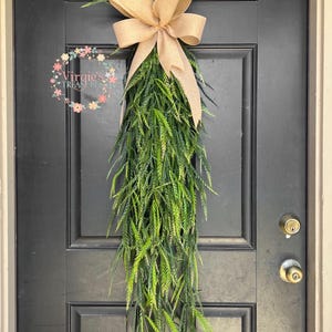 Guirnalda de hierba aserrada / Guirnalda de follaje / Guirnalda de verano / Guirnalda de primavera / Guirnalda para el día a día / Guirnalda para la puerta principal / Decoración de pared / Regalo del Día de la Madre / Decoración para inauguración de casa