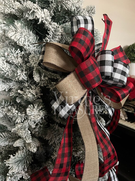 buffalo plaid tree topper