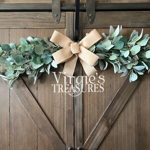 Eucalyptus & Lambs Ear Swag, Eucalyptus Swag, Farmhouse Swag, Everyday Swag, Window Decor, Eucalyptus Mantel Swag 42”