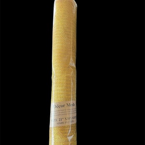 Yellow Gold Poly Deco Mesh / 21” x 30 ft Deco Mesh / Poly Mesh / Wreath Supplies / Yellow Gold deco mesh / Old Gold mesh ribbon