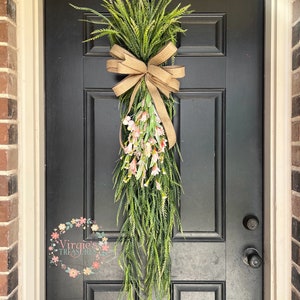 Saw Grass Floral Swag / Greenery Swag / Summer Swag / Spring Swag / Everyday Swag / Front Door Swag / Wall Decor / Floral Swag