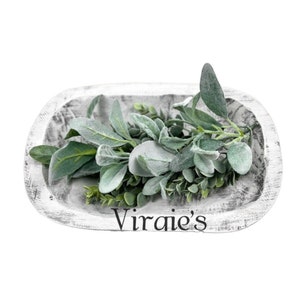 Mini Dough Bowl Filler, Tier Tray Filler, Mini Garland, Farmhouse dough bowl decor, Eucalyptus & Lambs Ear Decor, (Bowl NOT included)