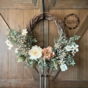 Spring Peony Wreath, Summer Wreath, Front Door Wreath-Spring Wreath, Floral Wreath, Peony Wreath