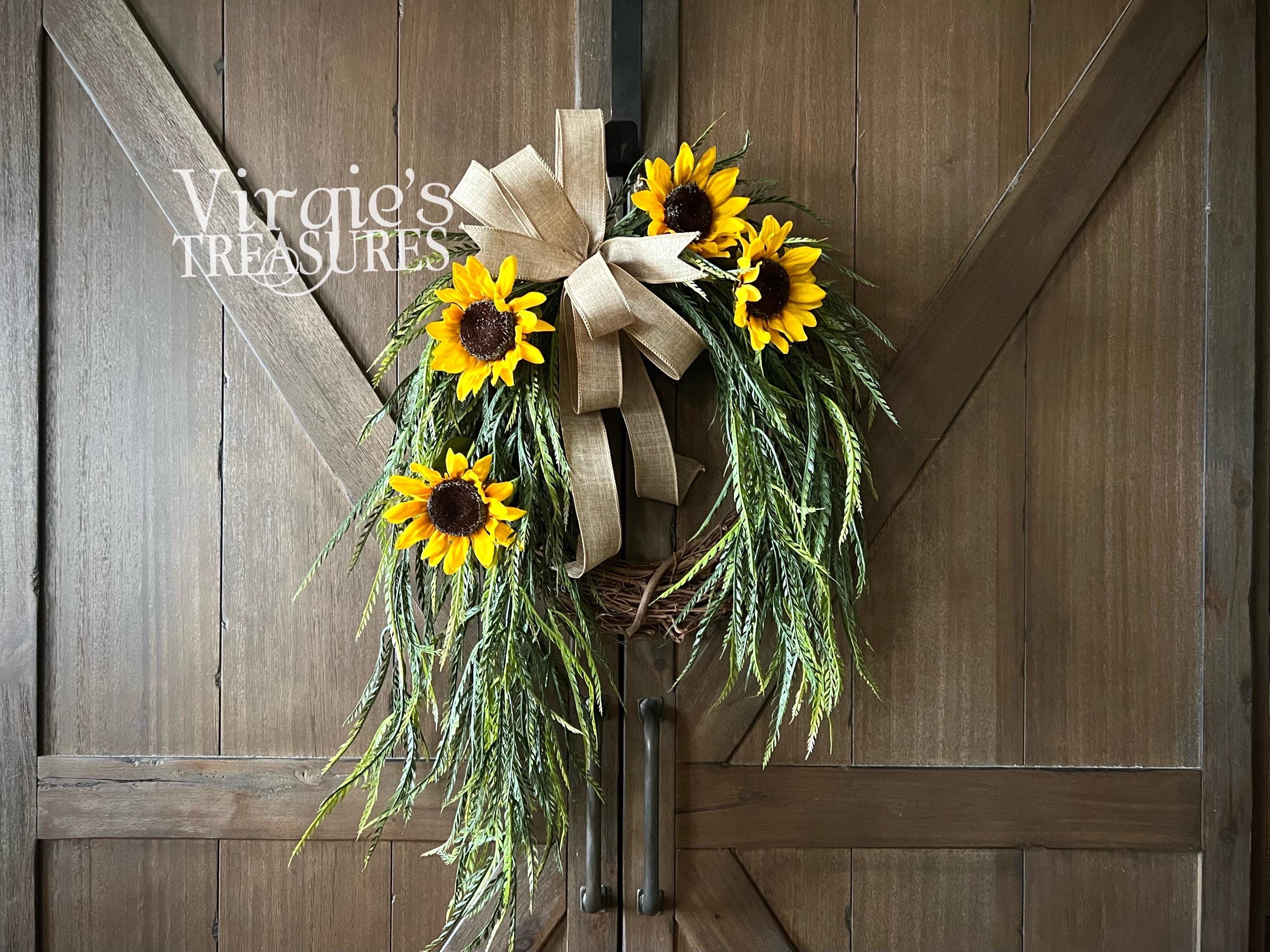Saw Grass Wreath / Sunflower Wreath / Summer Wreath / Spring