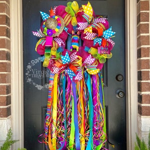 BEST SELLER Fiesta Wreath, Viva Fiesta San Antonio Wreath, Glitter Sombrero Fiesta Wreath, Fiesta Hot Pink Wreath, Party Theme Door Decor